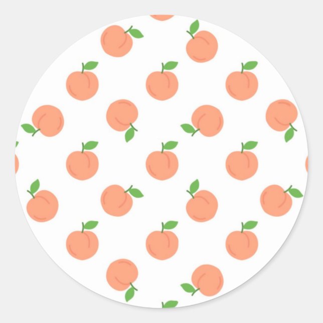 Sticker Rond Pêches  (Devant)