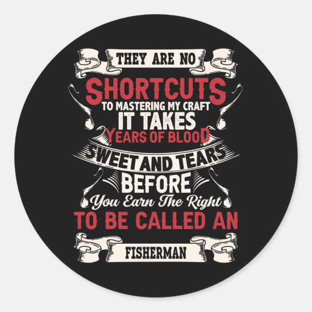 Sticker Rond Pêcheur (Devant)