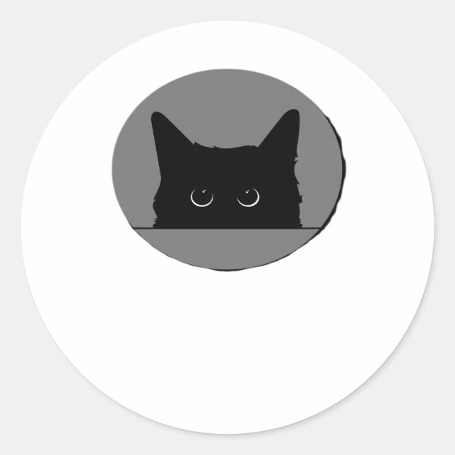 Sticker Rond Peek-A-Boo drôle (Devant)