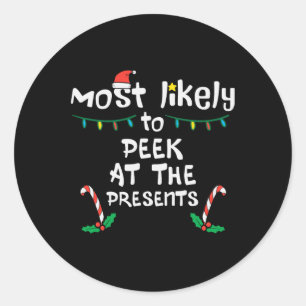 Sticker Rond Peek présente très probablement Noël Noël Noël Fam