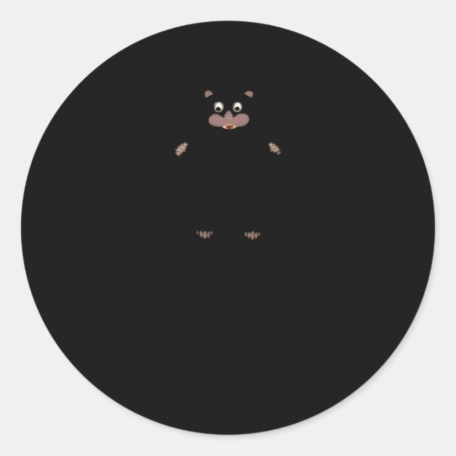 Sticker Rond Peekabo (blanc) (Devant)