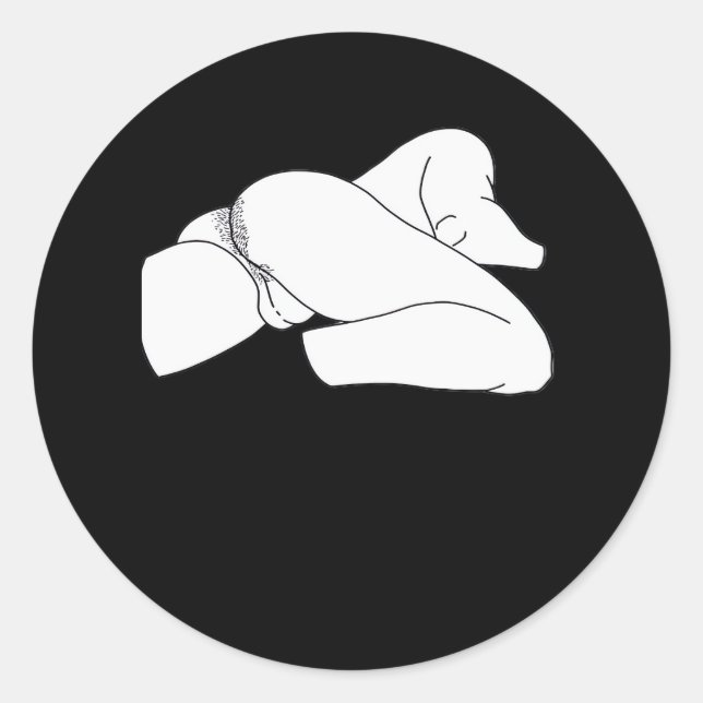 Sticker Rond Peekaboo Classic Funny (Devant)