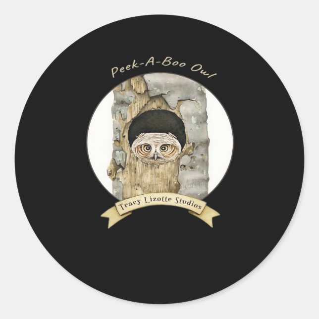 Sticker Rond Peekaboo Mème Design Pour Halloween (Devant)