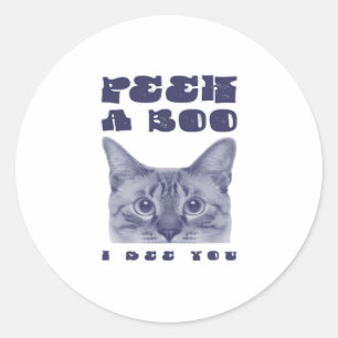 Sticker Rond Peekaboo - Sloth Halloween Surprise