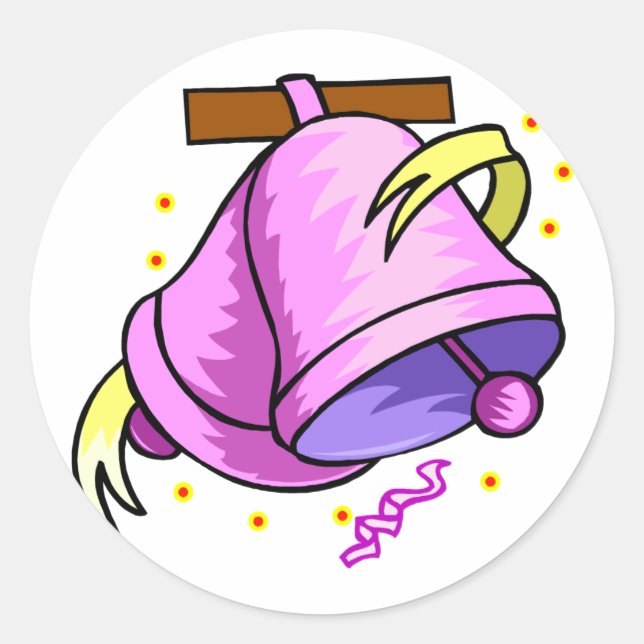 Sticker Rond Peeling Mariage Bells (Devant)