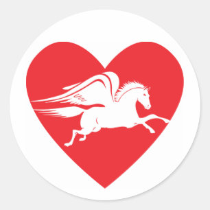 Sticker Rond Pegasus