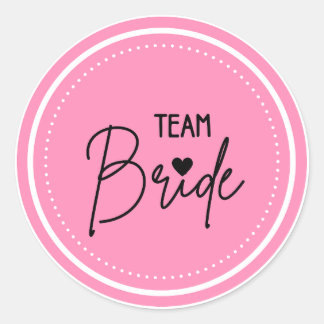 Sticker Rond Pegatina para despedida de soltera Team Bride