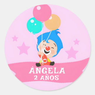 Sticker Rond Pegatina | Pegatina Payasito Plim,