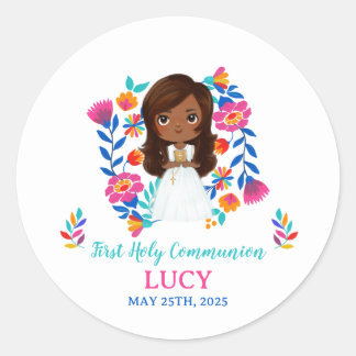 Sticker Rond Pegatina redonda LUCY Primera Comunión