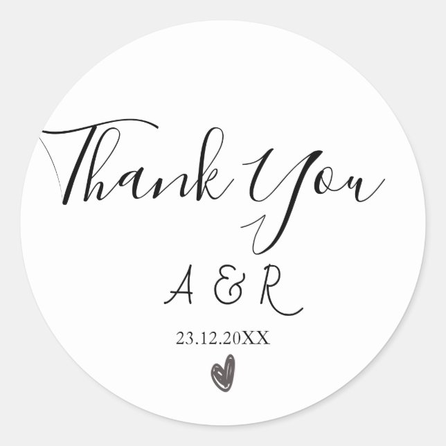 Sticker Rond Pegatina Redonda Thank you editable pink floral il (Devant)