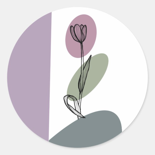 STICKER ROND PEGATINAS TULIPÁN  (Devant)