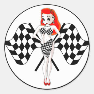 Sticker Rond Peggy Pitstop