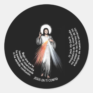 Sticker Rond pegtatina con jesus misericordioso