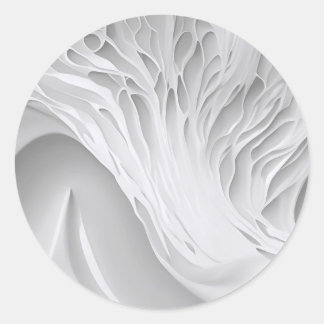 Sticker Rond Peigne blanche