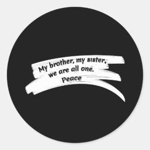 Sticker Rond Peindre un trait effacer le message de paix