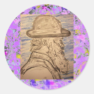 Sticker Rond peintre avec goutte casquette