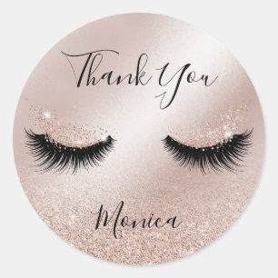 Sticker Rond Peintre de maquillage Wink Eye Brown Eye Beauté Sa