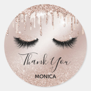 Sticker Rond Peintre de maquillage Wink Eye Brown Eye Beauté Sa