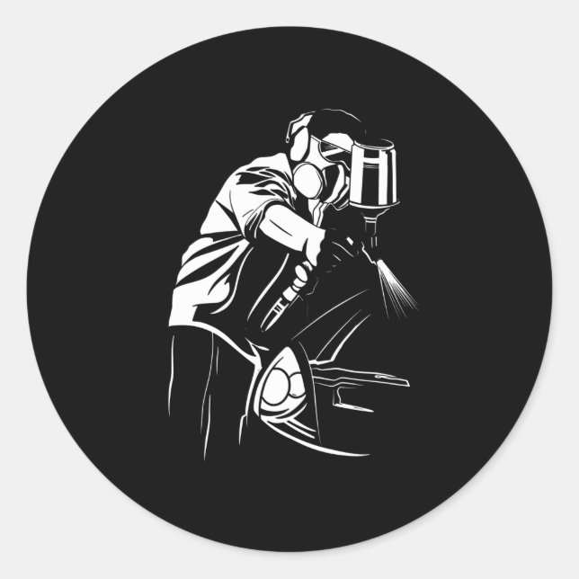 STICKER ROND PEINTRE DE VOITURE (Devant)