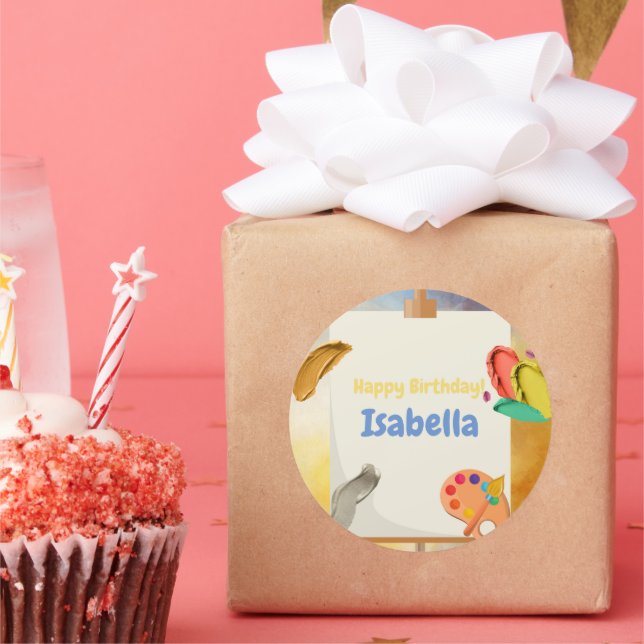 Sticker Rond Peinture (Fête)