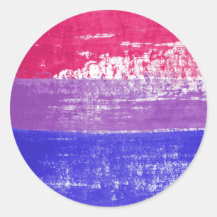 Sticker Rond Peinture à fioritures bisexuelle