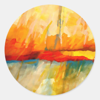 Sticker Rond Peinture Abstraite moderne