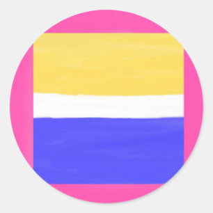 Sticker Rond peinture abstraite moderne