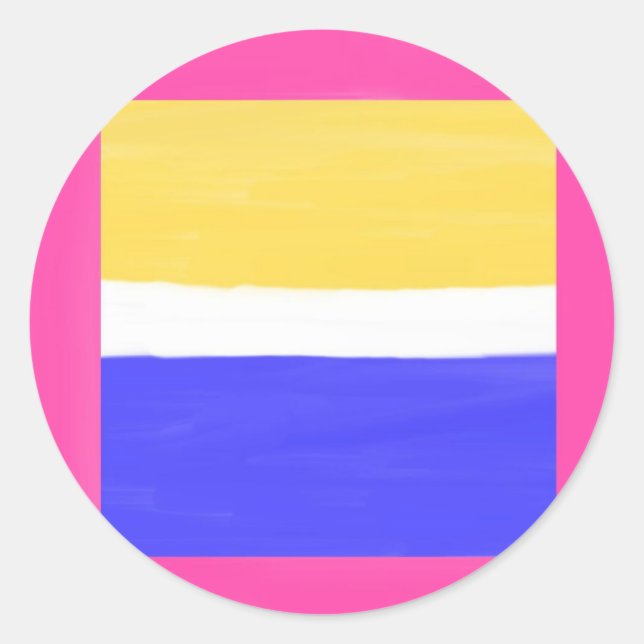 Sticker Rond peinture abstraite moderne (Devant)