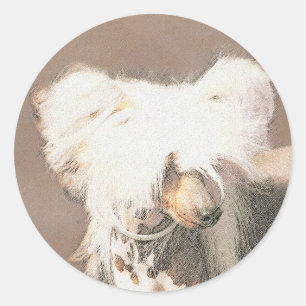 Sticker Rond Peinture Chinoise sans cheveux peint art original 