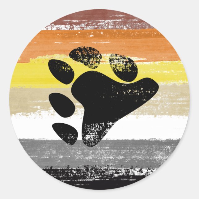 Sticker Rond Peinture de la fiole d'ours (Devant)