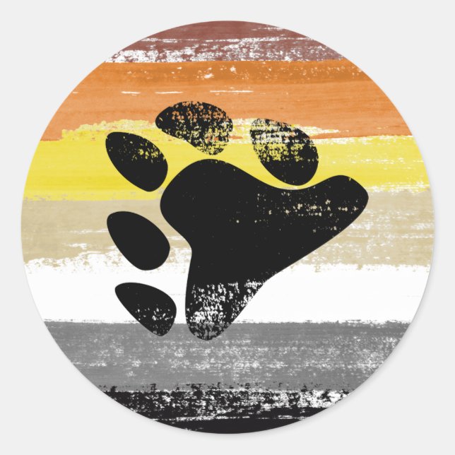 Sticker Rond Peinture de la fiole d'ours (Devant)