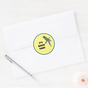 Sticker Rond Peinture de perroquet tropical pour les amateurs d