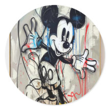 Peinture de style de rue d'art de graffiti de Mick
