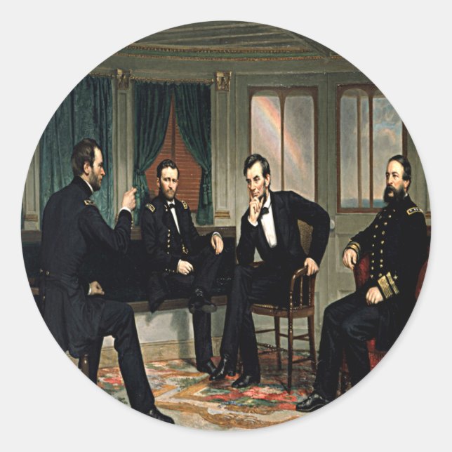 Sticker Rond Peinture des Peacemakers de 1868 (Devant)