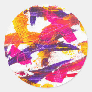 Sticker Rond peinture éclaboussée