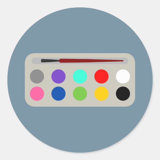 Sticker Rond Peinture Ensemble Et Peinture Brassage (Devant)