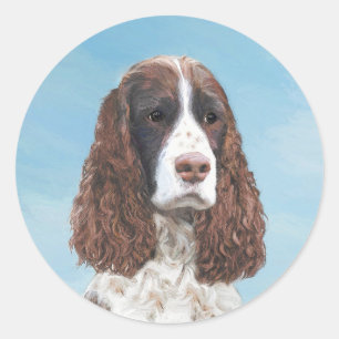 Sticker Rond Peinture espagnole Springer anglaise Peinture orig
