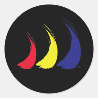 Sticker Rond Peinture-Le-Vent Sails_on noir