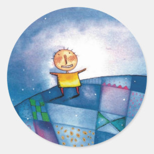 Sticker Rond peinture lunatique