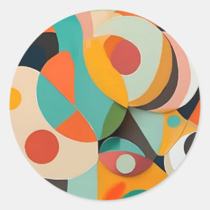 Sticker Rond Peinture moderne du milieu du XXe siècle, diverses
