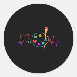 Sticker Rond Peinture Palette Peinture Peinture Peinture