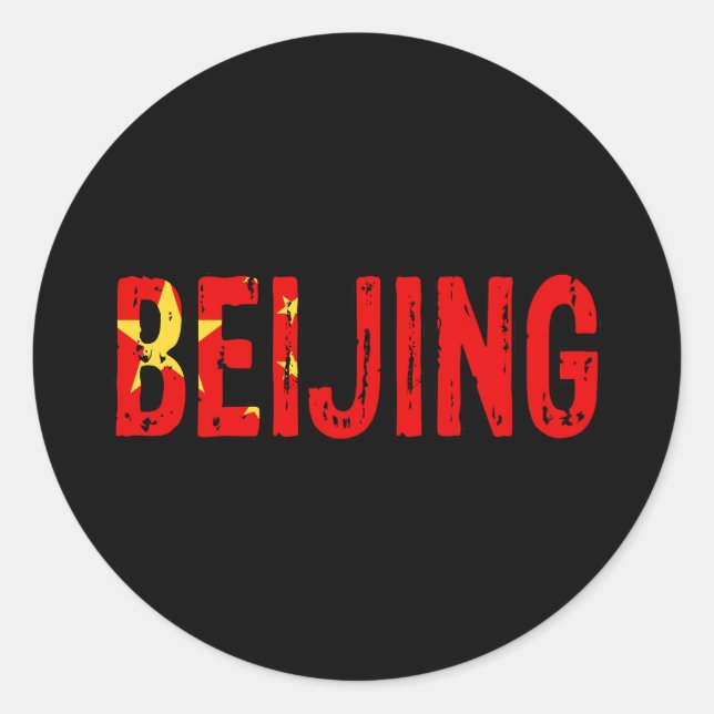 Sticker Rond Pékin Chine (Devant)