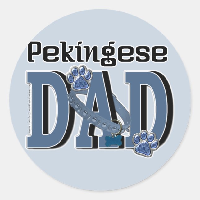 Sticker Rond Pekingese DAD (Devant)