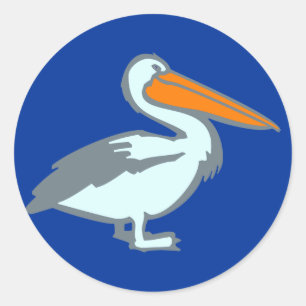 Sticker Rond Pelikan pelican