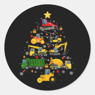 Sticker Rond pelle de construction arbre de noël pour garçons g