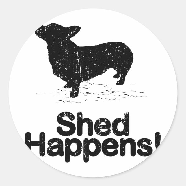 Sticker Rond Pembroke Welsh Corgi (Devant)