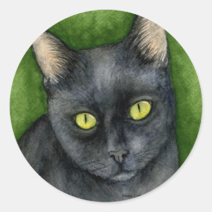 Sticker Rond Penelope - L'Autocollant Chat Noir Lucky
