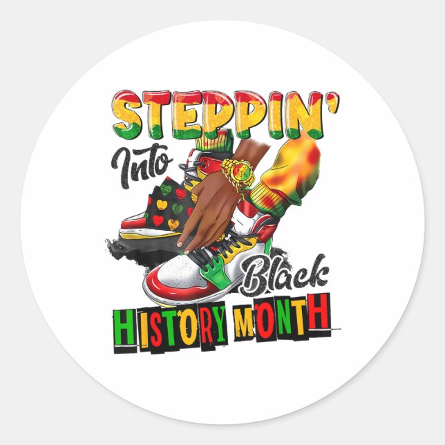 Sticker Rond Pénétrer Dans Le Mois De L'Histoire Des Noirs Fill (Devant)