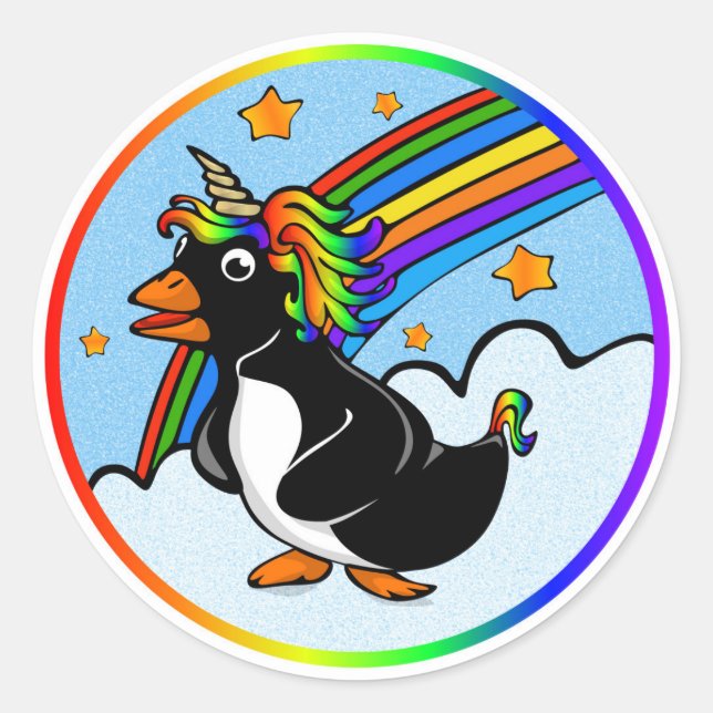 Sticker rond Pengicorn (Devant)