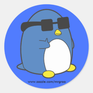 Sticker Rond Penguino frais